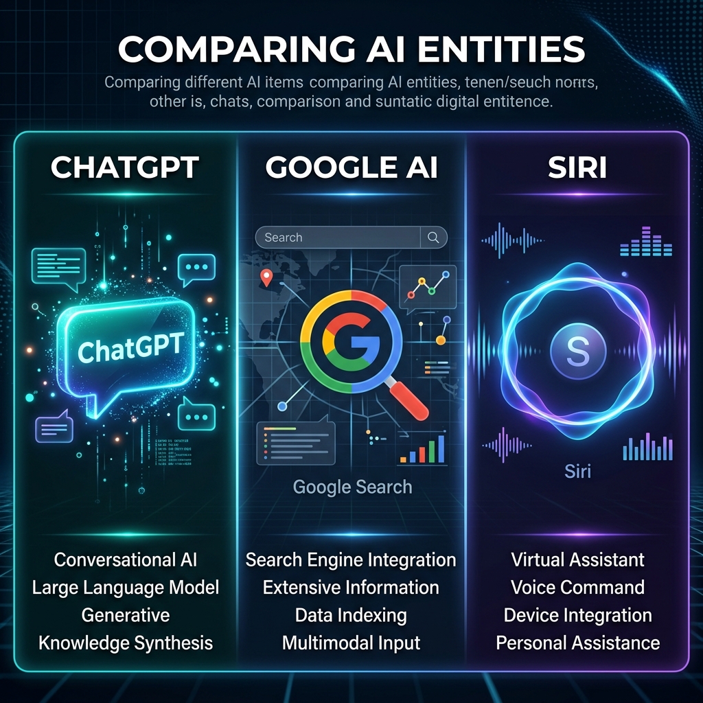 ChatGPT vs Google vs Siri — What's Actually Different?