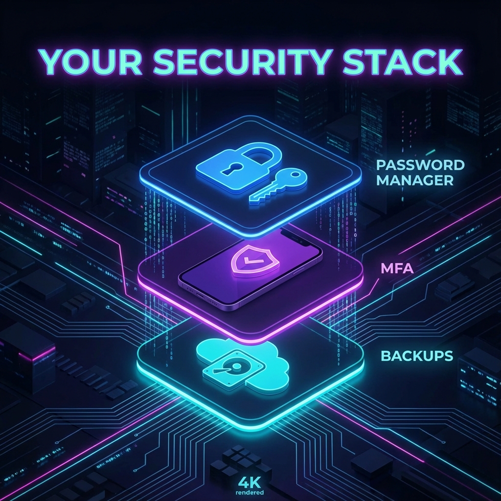 My Starter Security Stack (Password Manager + MFA + Backups)